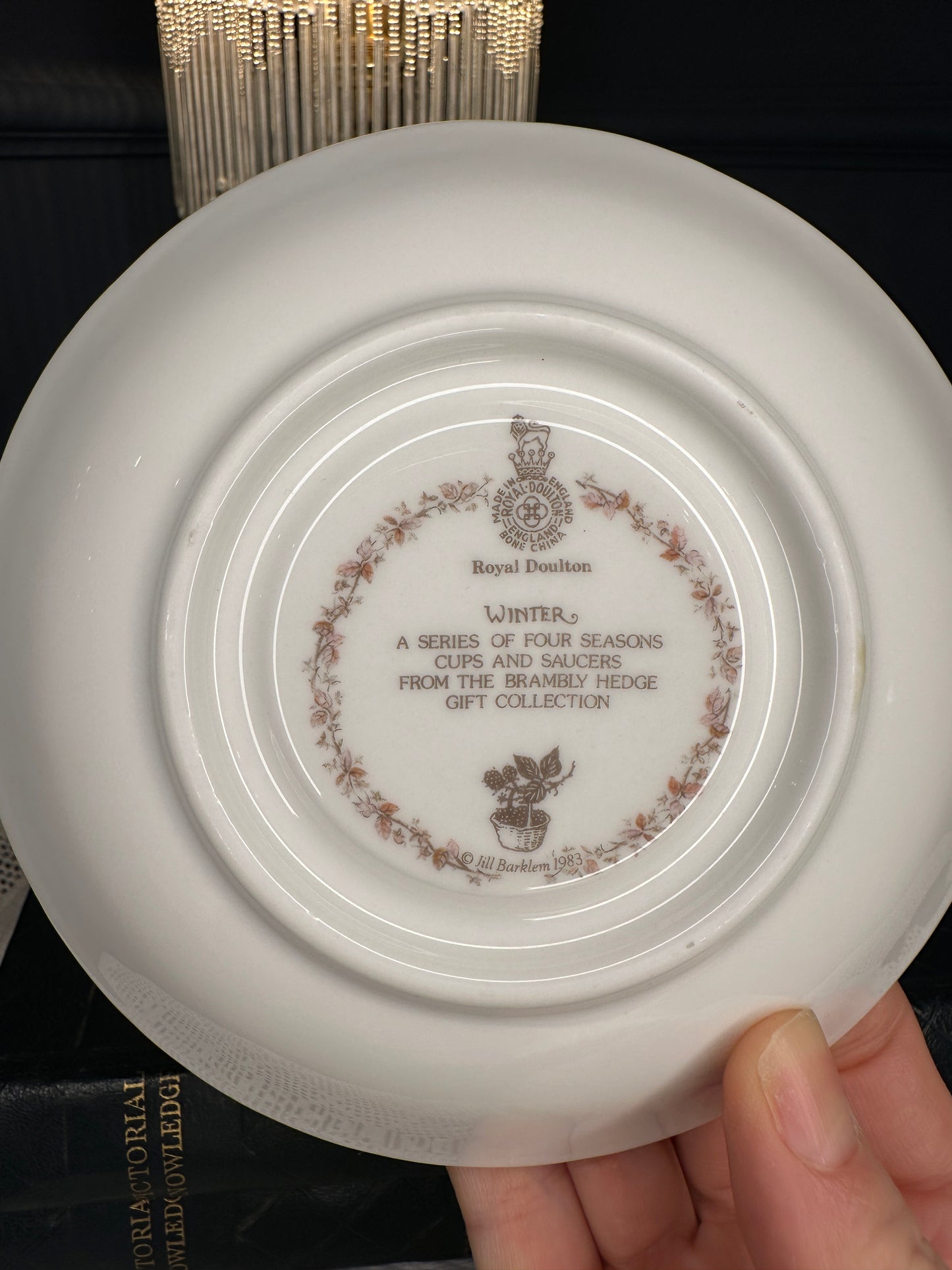 Royal Doulton Brambly Hedge Winter Teacup, Saucer & Afternoon Tea Plate Set (1983)