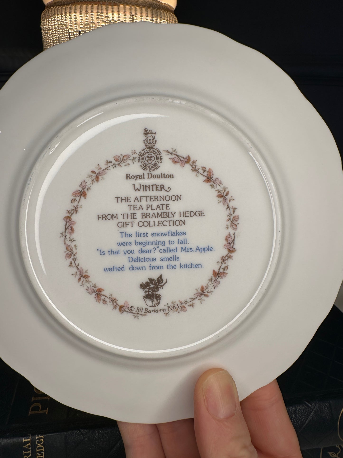 Royal Doulton Brambly Hedge Winter Teacup, Saucer & Afternoon Tea Plate Set (1983)