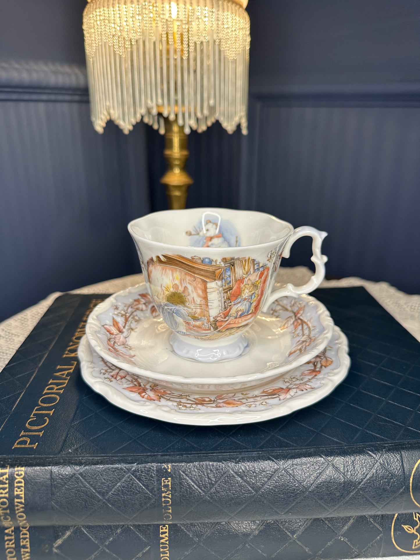Royal Doulton Brambly Hedge Winter Teacup, Saucer & Afternoon Tea Plate Set (1983)