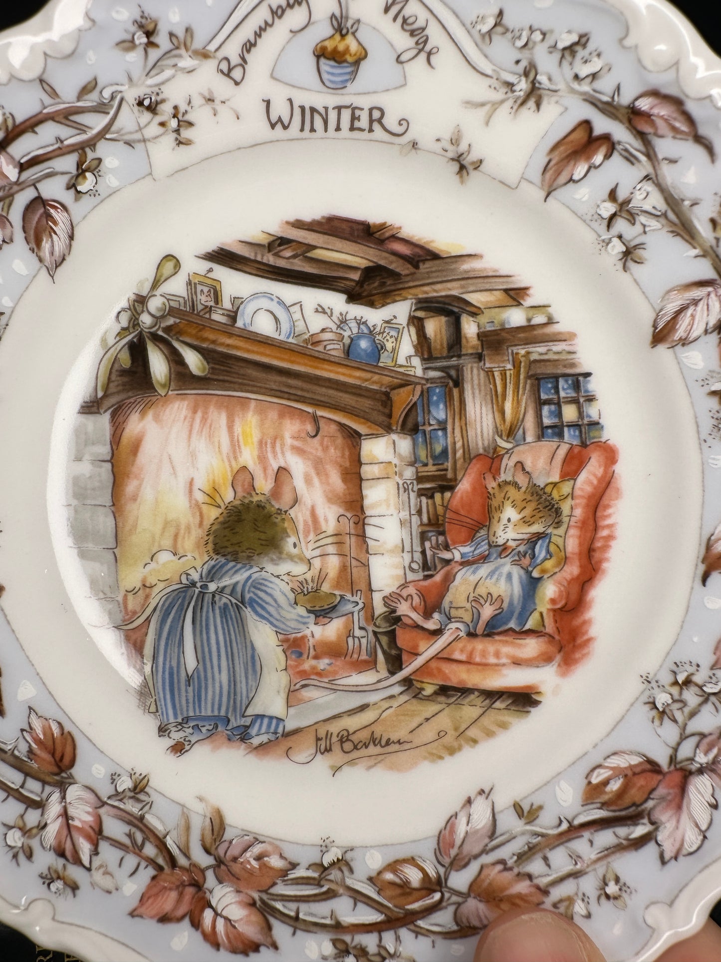 Royal Doulton Brambly Hedge Winter Teacup, Saucer & Afternoon Tea Plate Set (1983)