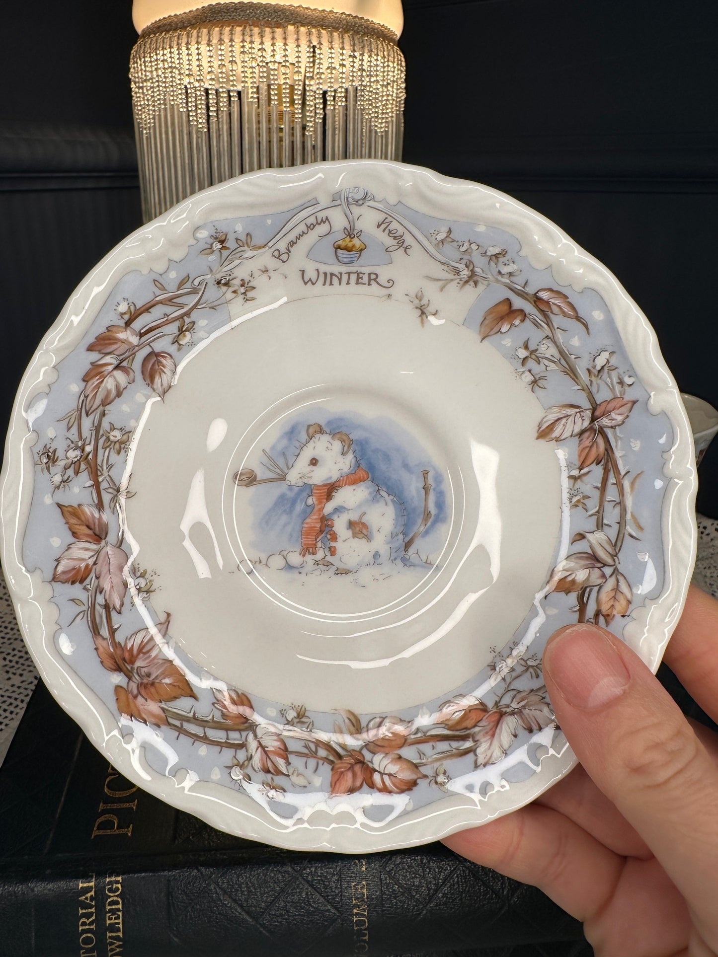 Royal Doulton Brambly Hedge Winter Teacup, Saucer & Afternoon Tea Plate Set (1983)