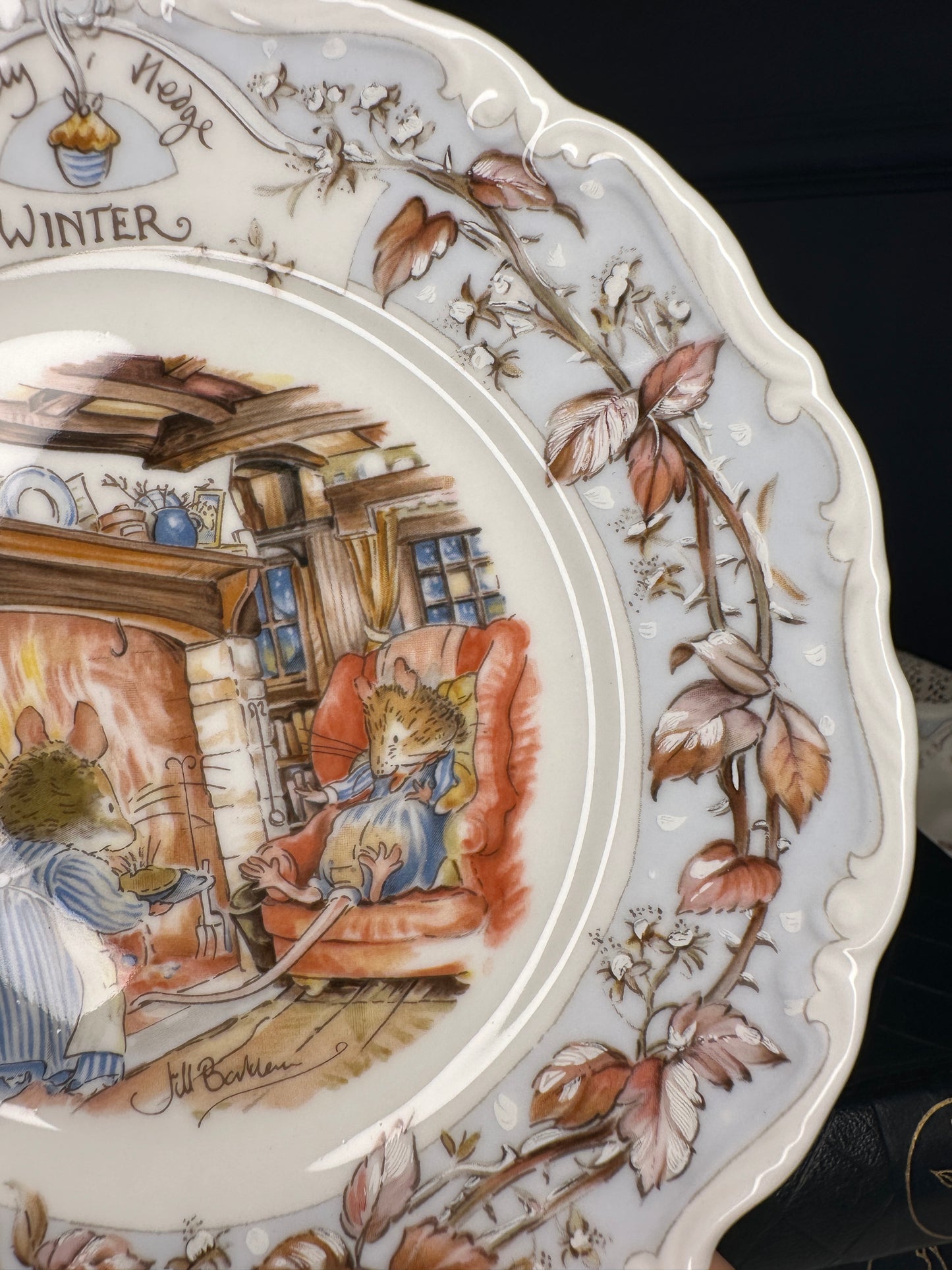 Royal Doulton Brambly Hedge Winter Teacup, Saucer & Afternoon Tea Plate Set (1983)