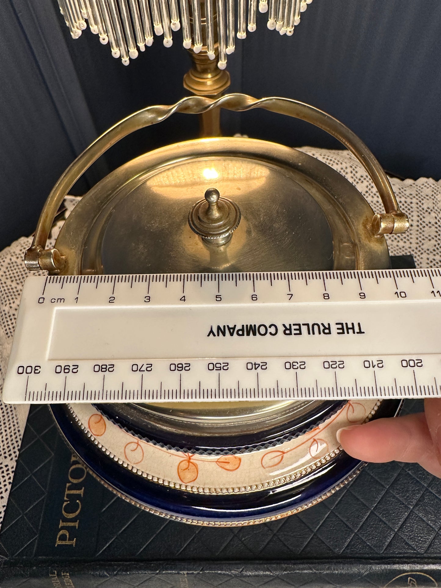 Vintage Art Deco Ceramic Biscuit Barrel with EPNS Lid & Handle