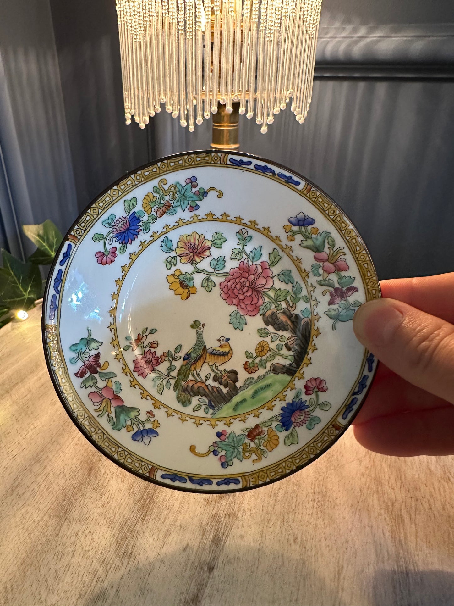 Vintage Spode Copelands China Teacup & Saucer – Bird & Floral Design – England