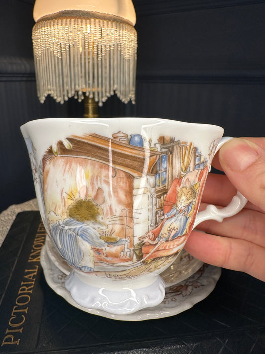 Royal Doulton Brambly Hedge Winter Teacup, Saucer & Afternoon Tea Plate Set (1983)