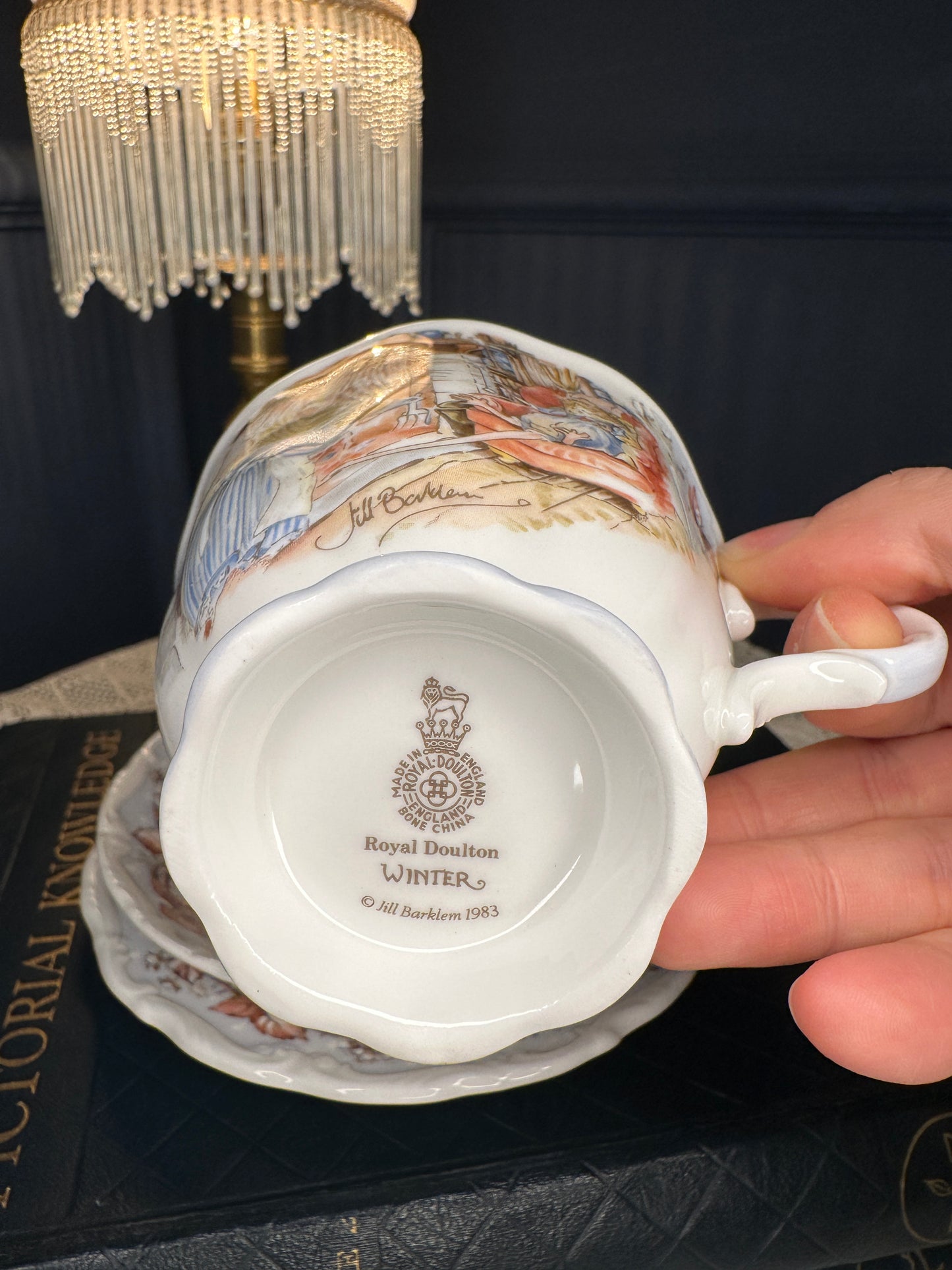 Royal Doulton Brambly Hedge Winter Teacup, Saucer & Afternoon Tea Plate Set (1983)