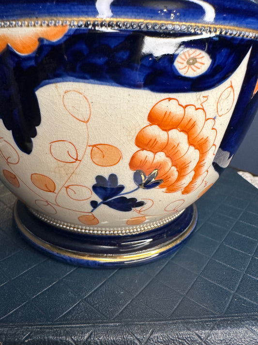 Vintage Art Deco Ceramic Biscuit Barrel with EPNS Lid & Handle